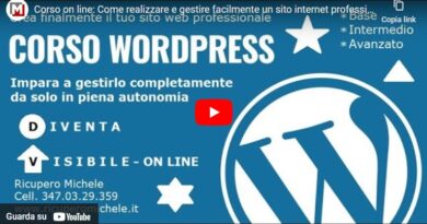 Corso Come realizzare e gestire facilmente un sito internet professionale